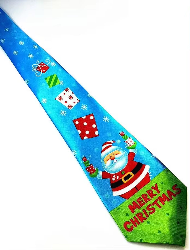 New Christmas Tie 9.5Cm Style Men'S Fashion Neckties Helloween Festival Tie Soft Designer Character Necktie Tie for Boy