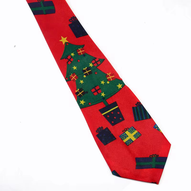 New Christmas Tie 9.5Cm Style Men'S Fashion Neckties Helloween Festival Tie Soft Designer Character Necktie Tie for Boy