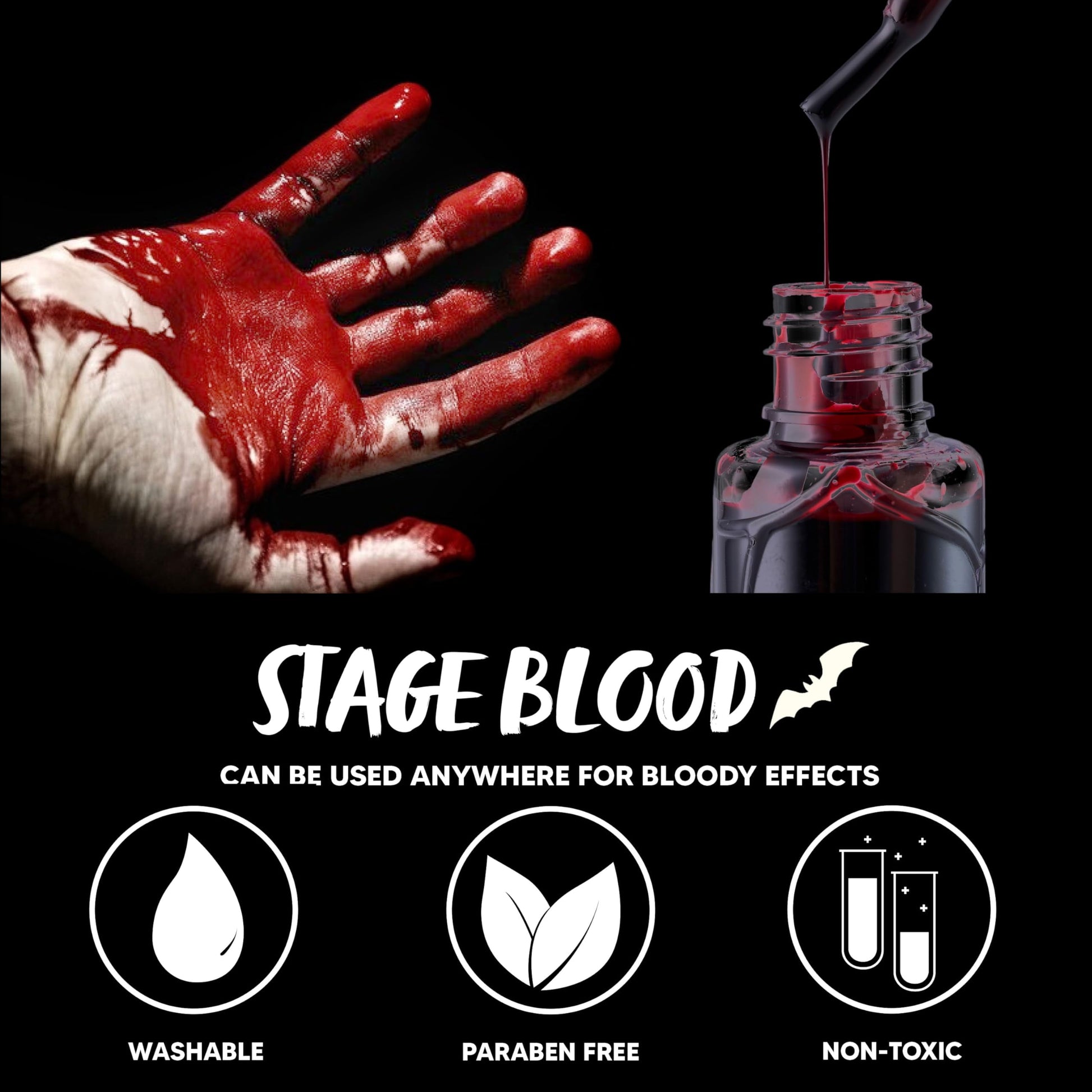 2 Oz Halloween Fake Blood,Vampire Blood Makeup Gel,Halloween Blood Zombie Makeup,Vampire Makeup Kit for Adults,Halloween Costume Vampire Accessories