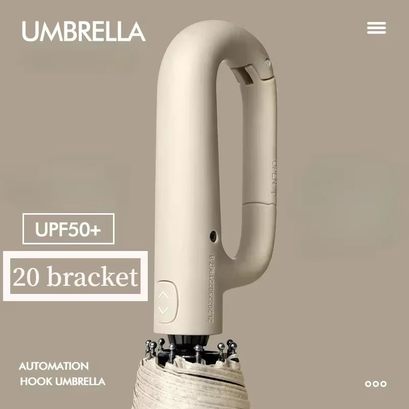 Automatic Umbrella Large Sun Protection UV Protection Both Rain and Sunshine Shade Reinforced Umbrella Female Ring Buckle