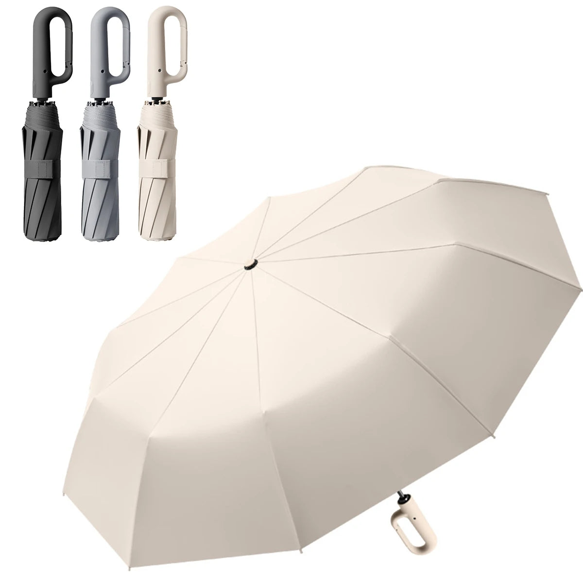 Full-Automatic Ring Buckle Umbrella Sunny Rain Dual-Use Sunscreen UV Folding Men and Women Sunshade Parasol