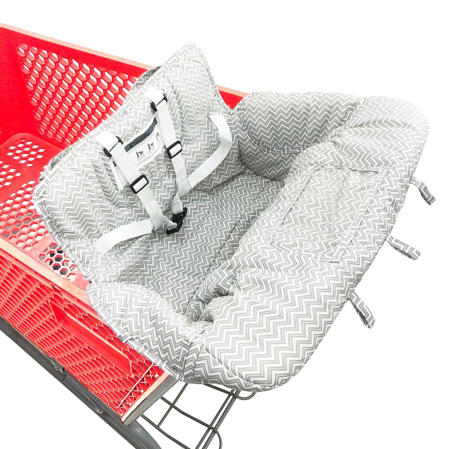 Multifunctional 2-In-1 Baby Shopping Cart Cover Children Highchair Cover with Thickened Soft Cushion Transparent Phone Holder