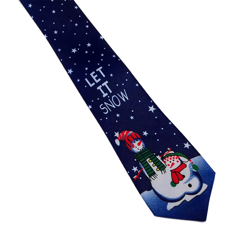 New Christmas Tie 9.5Cm Style Men'S Fashion Neckties Helloween Festival Tie Soft Designer Character Necktie Tie for Boy