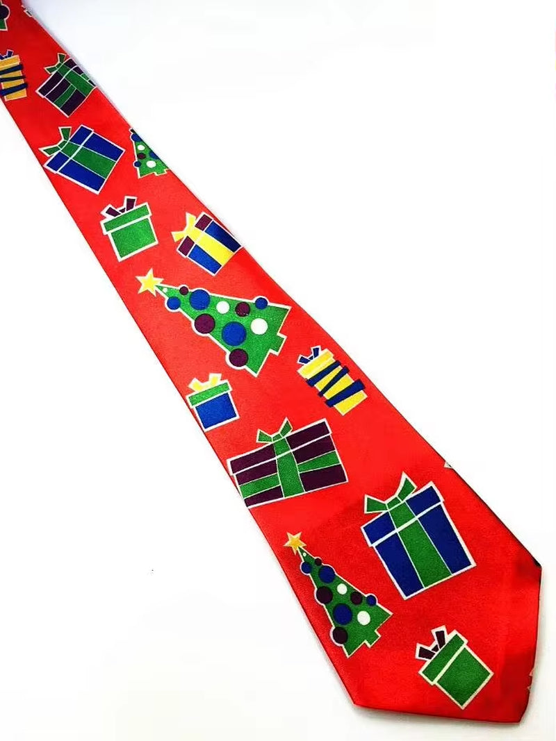 New Christmas Tie 9.5Cm Style Men'S Fashion Neckties Helloween Festival Tie Soft Designer Character Necktie Tie for Boy