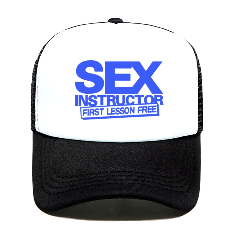 Sex Instructor Funny Creative Baseball Cap Casual Men Women Parent-Child Hats Mesh Visor Outdoor Sun Hat Adjustable Caps